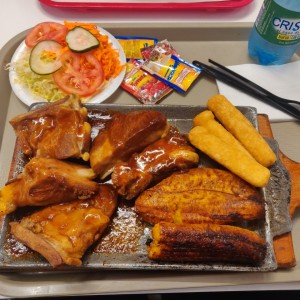 Costillas de marrano BBQ. 