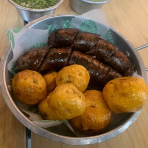 Morcillas con papa criolla