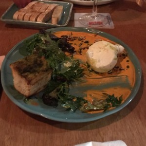 burrata y focaccia