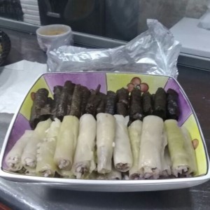 hojas de uva y de repollo 