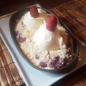 crumble de mora