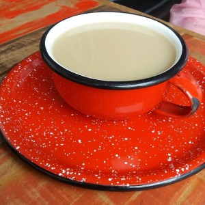 Aguadepanela con leche.