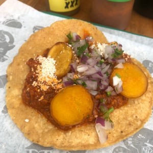 Taco de chorizo y papa