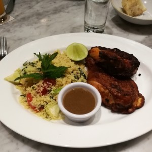 pollo asado con cuscus