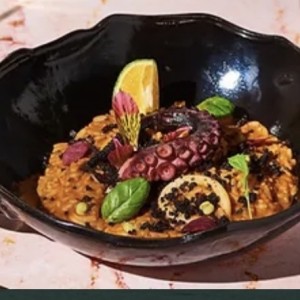 Arroz caldoso con aji