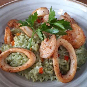 arroz marisquero de aguachile
