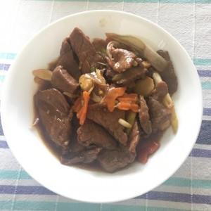 Lomo con jengibre