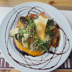 Pasta rellena de camaron.