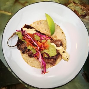 Taco de lomo y queso