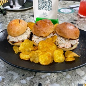 Mini hamburguesa de camarones
