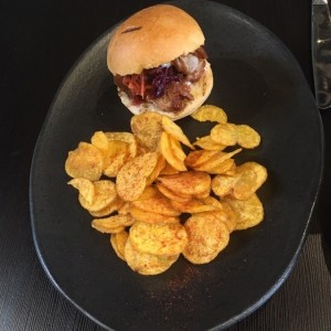 Hamburguesa de cochinillo
