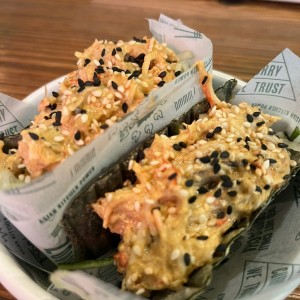 Nori tacos de cangrejo