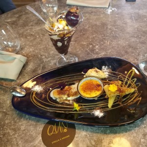 Postres: Merengado de Chirimolla y Yuca Mochi