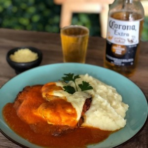 bife de frango parmegiana 