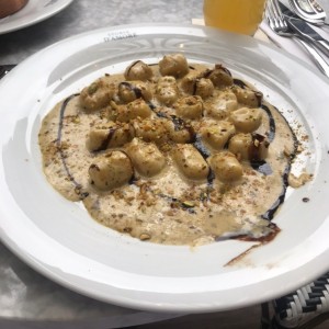Gnocchi de queso azul