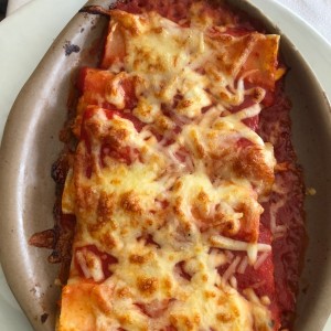 Canelones de pollo