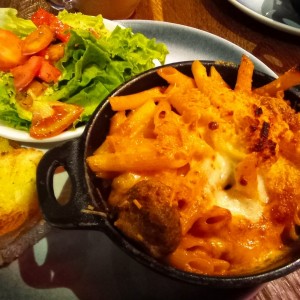 pasta gratinada polpette IL forno.