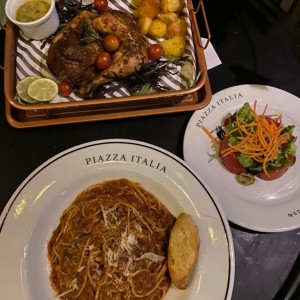 Pasta y pollo