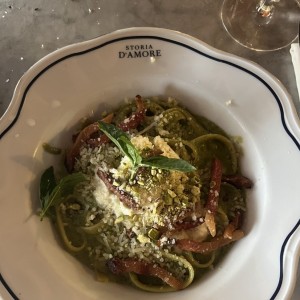 Pasta con pistacho