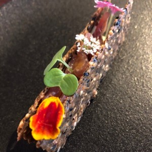 Atun con galleta de coco y ajonjoli 