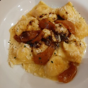Raviolis queso brie.
