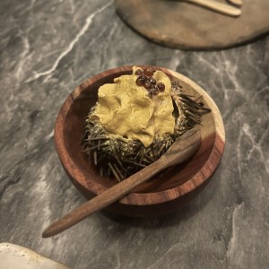 Erizo , un tartar de trucha