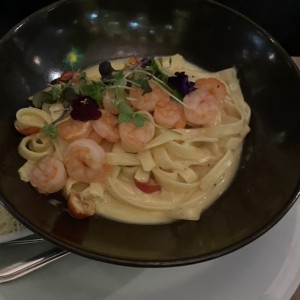 Pasta Gamberinni camarones 