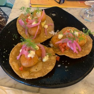 Tostadas de camaron 