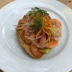 Tostada de camaron