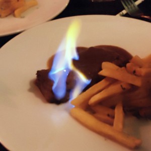 Morrillo flambeado 