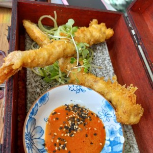 Langostinos apanados