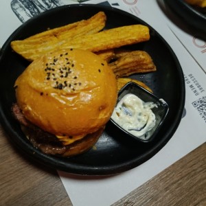 doble carne con papa casco