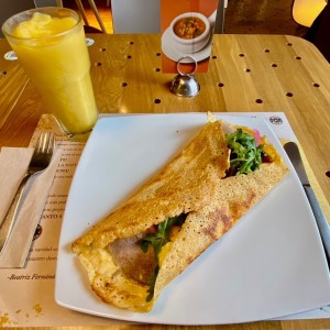 Crepe de Roastbeef y jugo Alegria