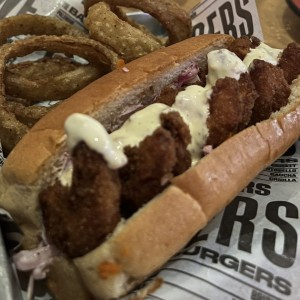 Hot dog de camarones