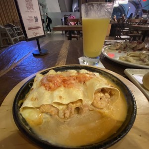 Canelones de camaron