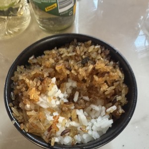 Arroz pegado mesclado