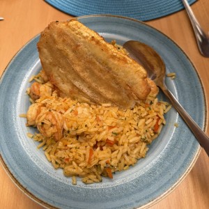 Arroz con camarones 