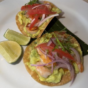 Tostadas de camaron 