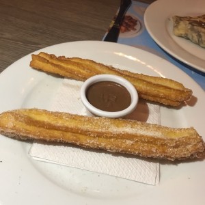 churros con crema de avellana