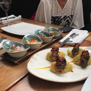 degustacion de ceviches y pulpo