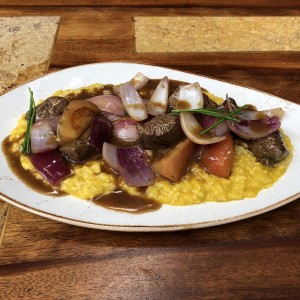 Risotto con Lomo Saltado 