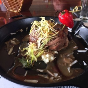 Mushroom bacon steak