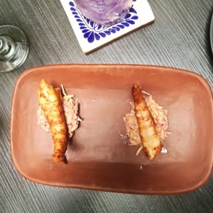 Tacos de langostinos