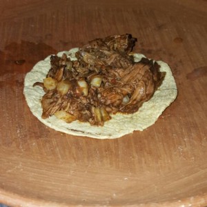 taco con asado de tira