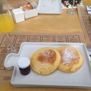 panquecas y mimosa