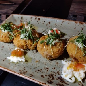croquetas de falafel de chontaduro