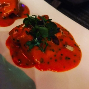 Raviolis de cangrejo cartagenero