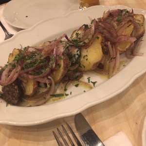 Morcilla con cebollas