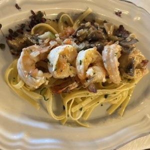 Pastas con langostinos 