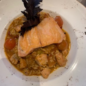 Risotto salmon